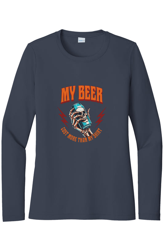 Womens Expensive Beer UV LS Tee