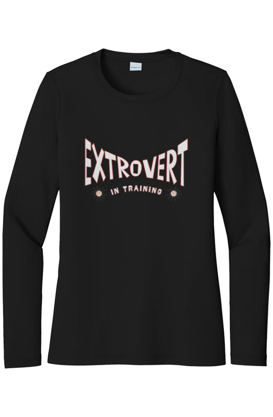 Womens "Extrovert in Training" UV LS Tee