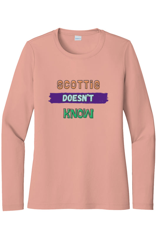 Womens "Scottie Doesn't Know" UV LS Tee