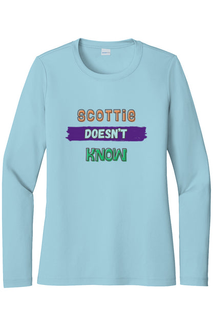 Womens "Scottie Doesn't Know" UV LS Tee