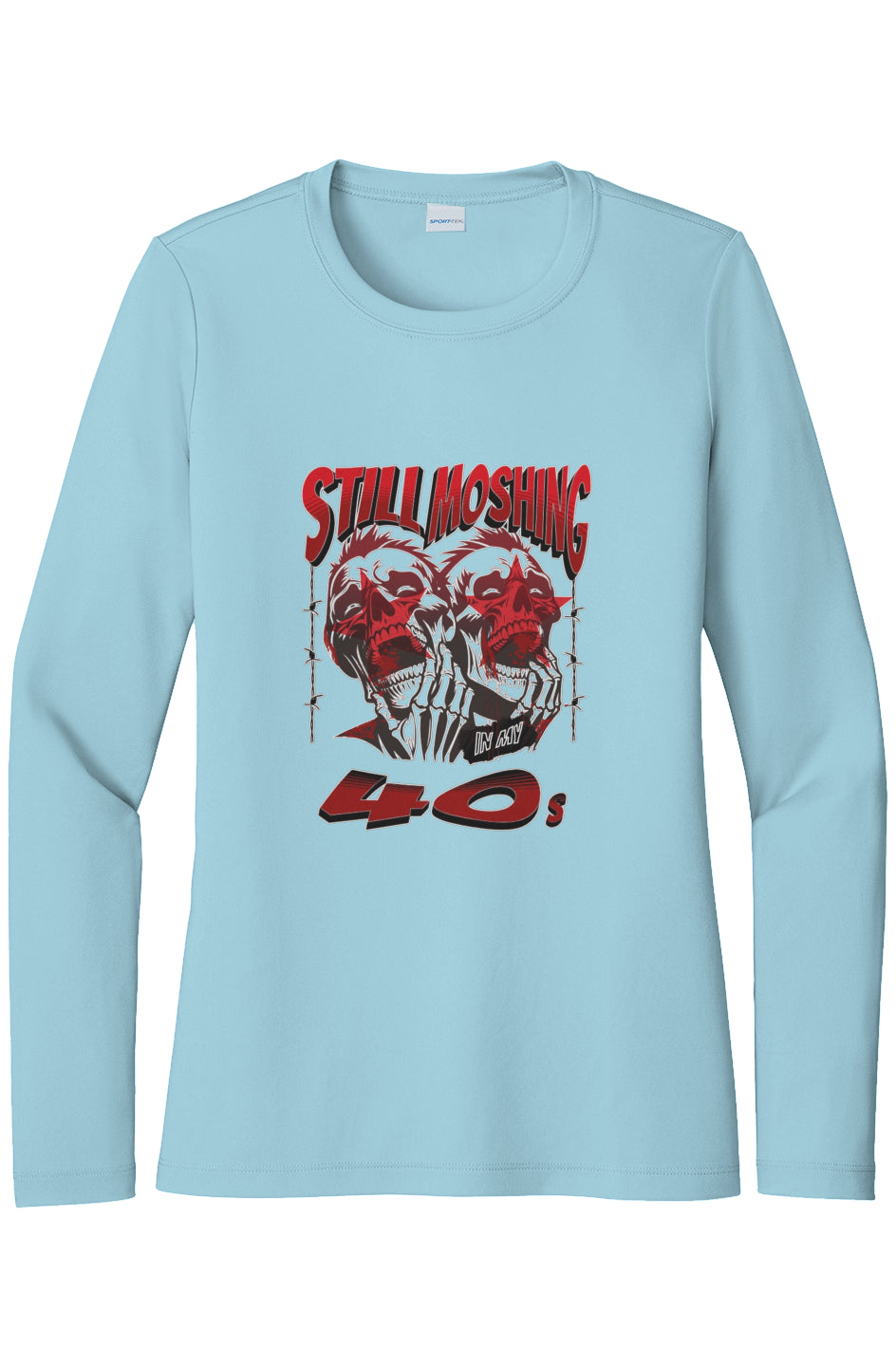 Womens "Still Moshing in my 40s" UV LS Tee