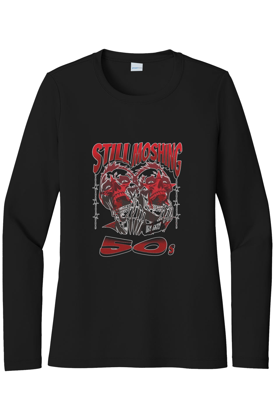 Womens "Still Moshing in my 50s" UV LS Tee