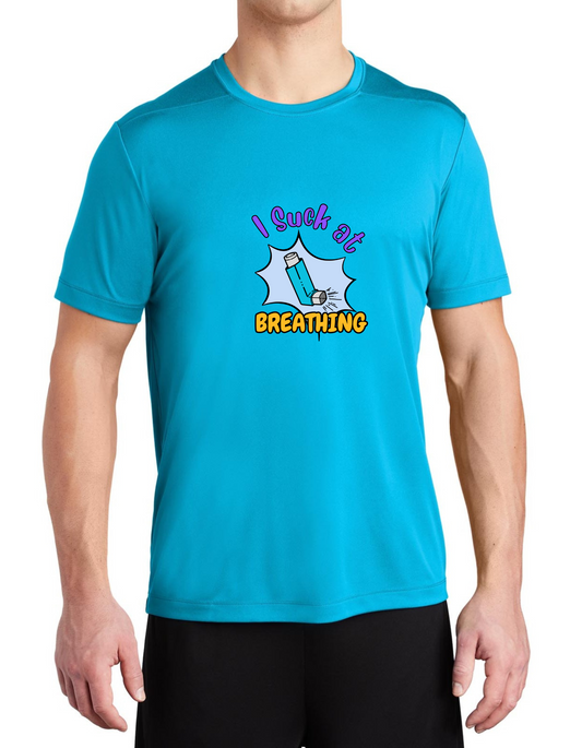 Mens "Suck at Breathing" UV Short Sleeve